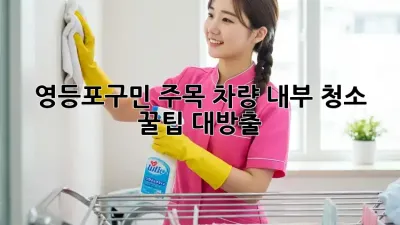 ✨영등포구민 주목! 차량 내부 청소 꿀팁 대방출✨